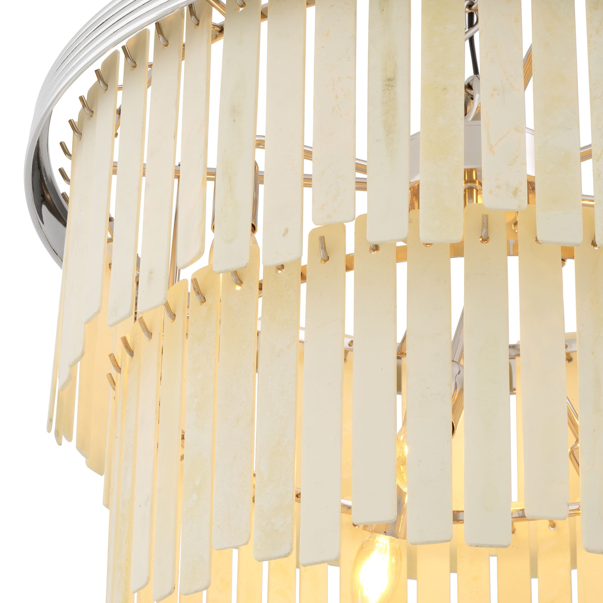 Lamer Lighting Hardy Tiered Faux Bone Chandelier - Background Shot