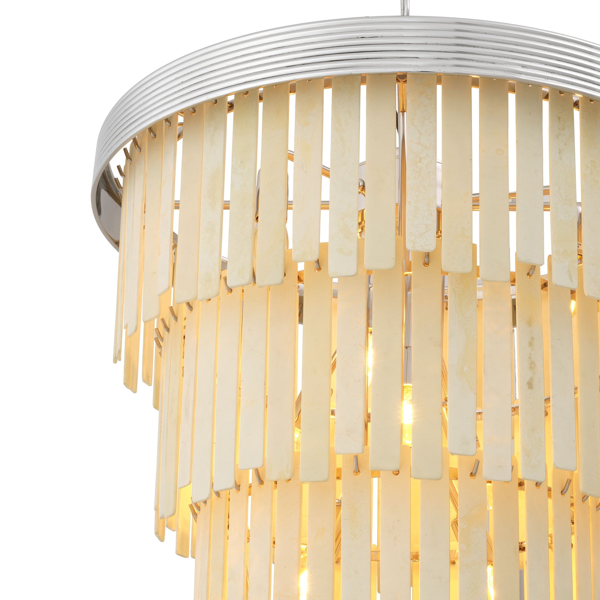 Lamer Lighting Hardy Tiered Faux Bone Chandelier - Background Shot