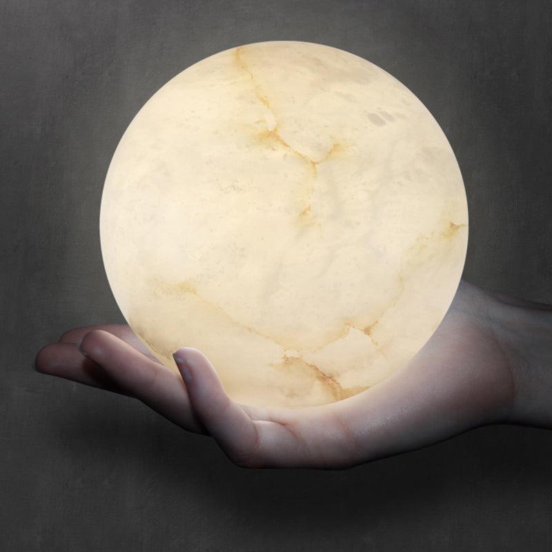 Lamer Lighting Celestial Orb Alabaster Pendant - Background Shot