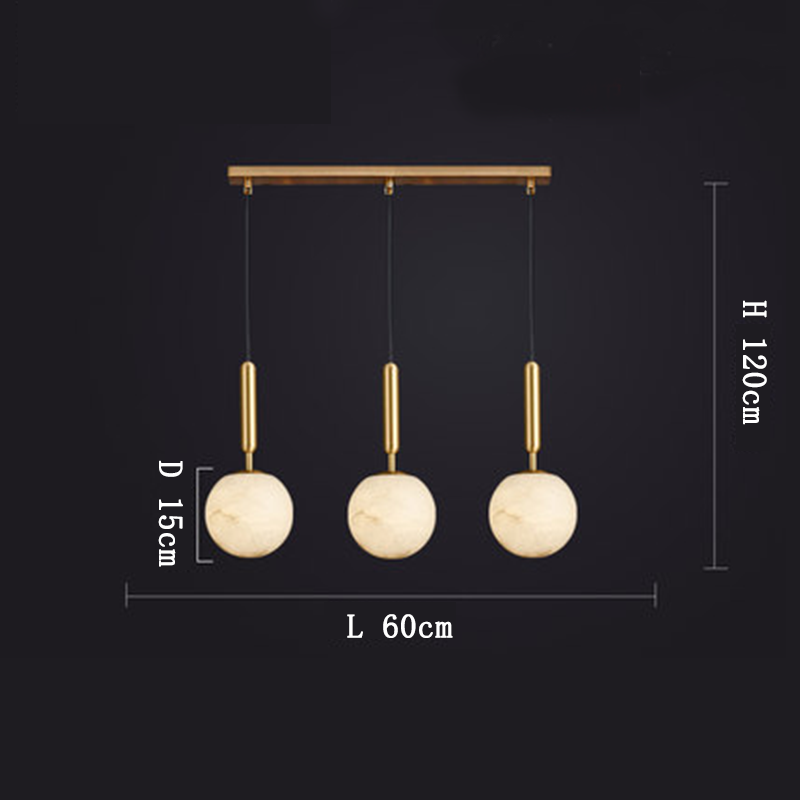 Lamer Lighting Celestial Orb Alabaster Pendant - Background Shot
