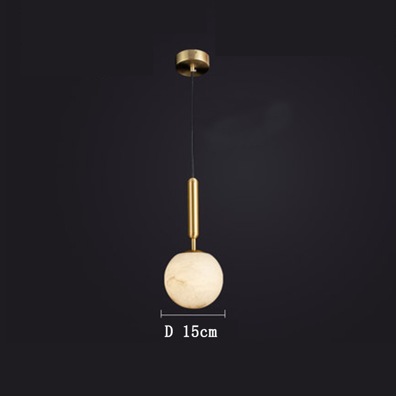 Lamer Lighting Celestial Orb Alabaster Pendant - Background Shot