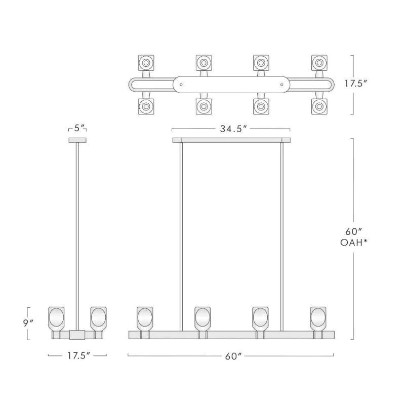 Bifrons Contemporary 8-Lights Dining Pendant - lamerlighting