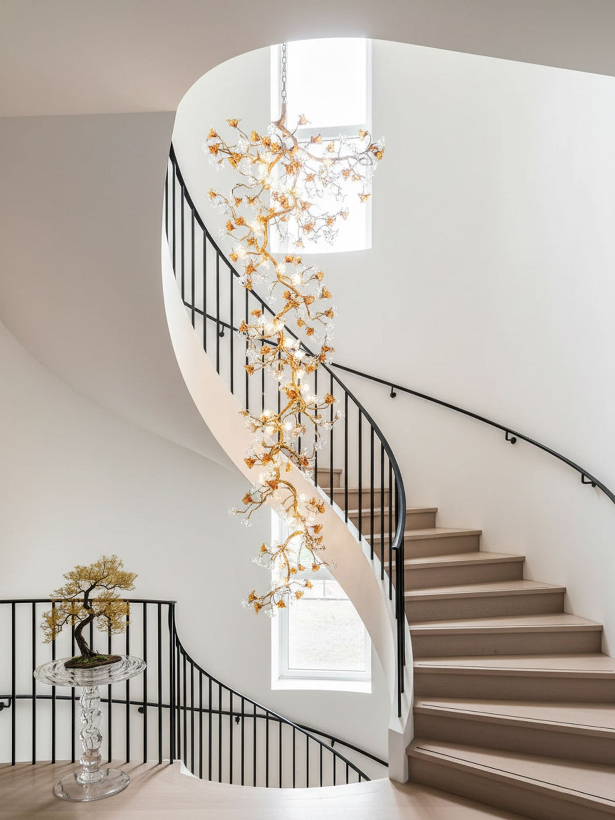 Brass Maple Branch Chandelier - Vakkerlight