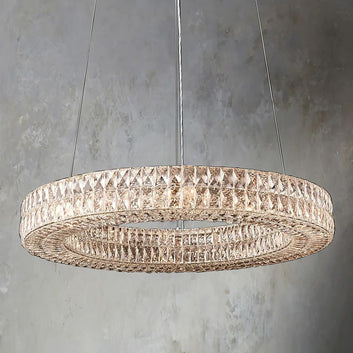 Brilliant Crystal Round Chandelier 32