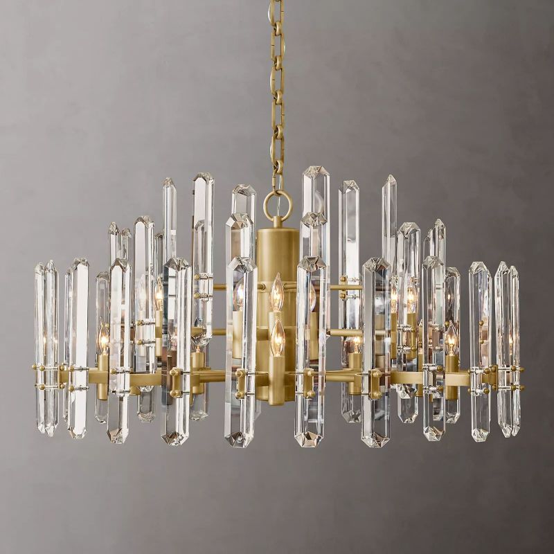 Browning Prism Round Chandelier 36" - lamerlighting