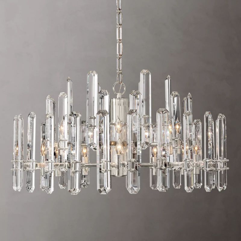 Browning Prism Round Chandelier 36" - lamerlighting