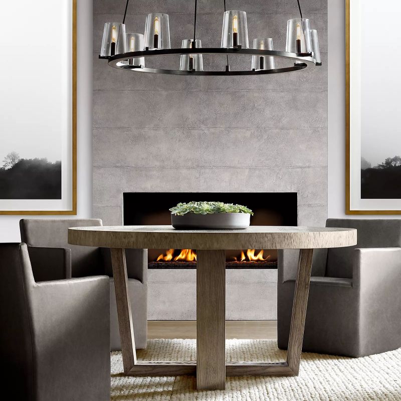 Kuseau Glass Round Chandelier 60" - lamerlighting