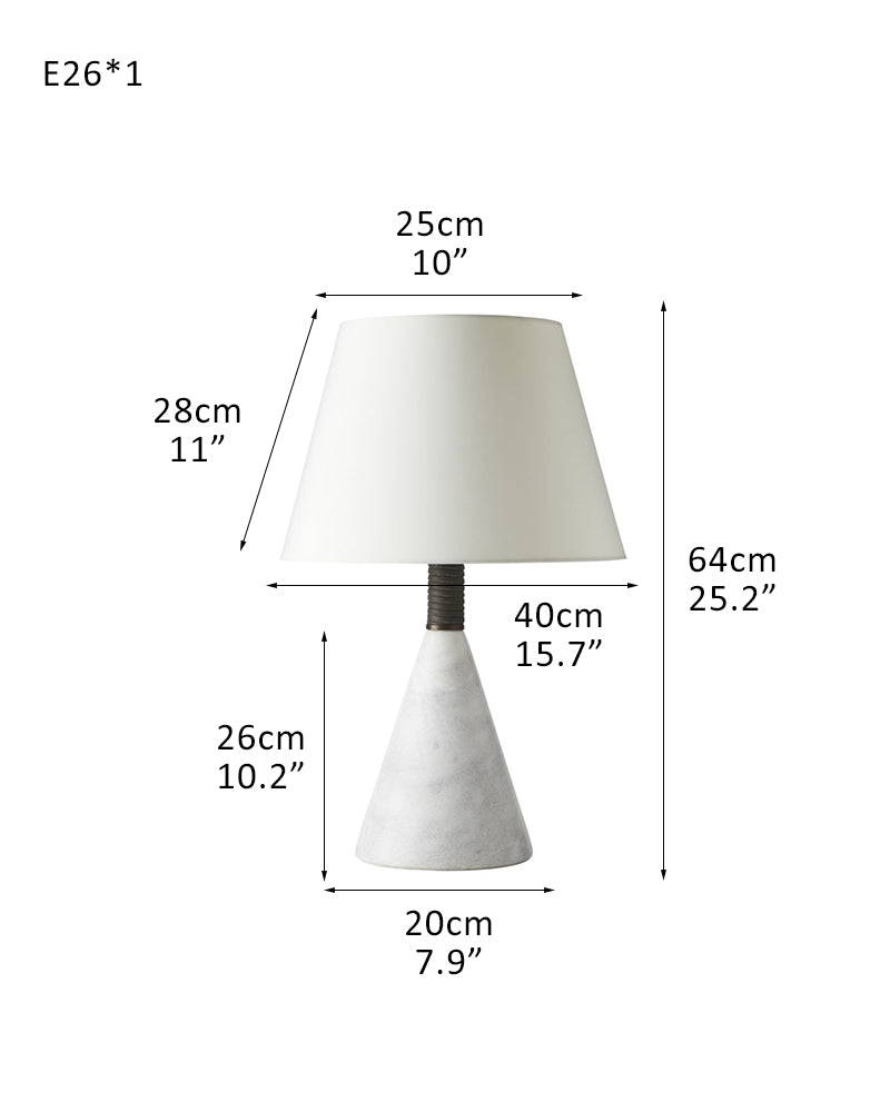 Art Design Arteriors Everly Alabaster Table Lamp Wide 15" with White Linen Fabric Lampshade
