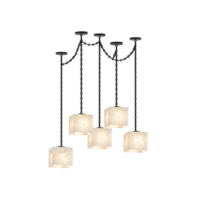 Cascade Chain Cube Chandelier