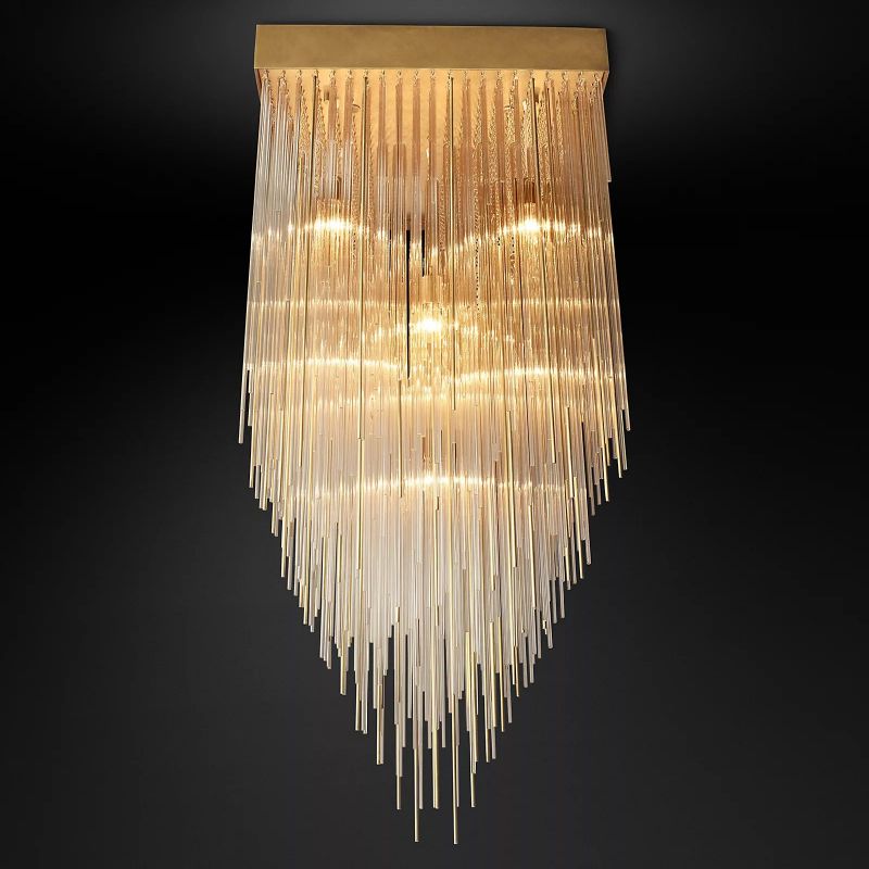 Cascada Square Chandelier 30" - lamerlighting