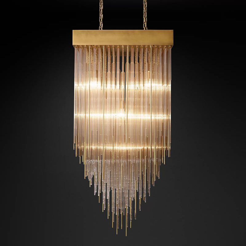 Cascada Square Chandelier 30" - lamerlighting