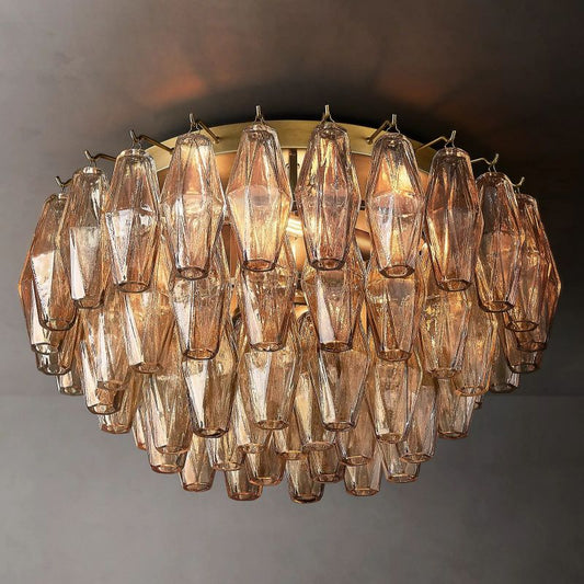 Chara Smoke Glass Flushmount 22