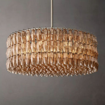 Chara Smoke Glass Round Chandelier 47