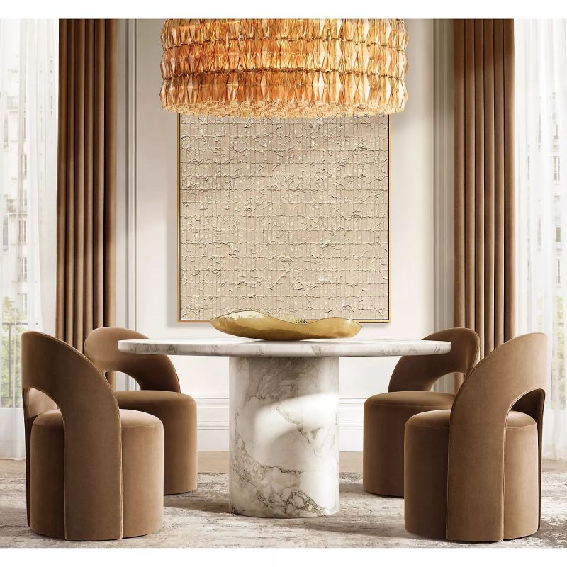 Chara Smoke Glass Round Chandelier 62" - lamerlighting