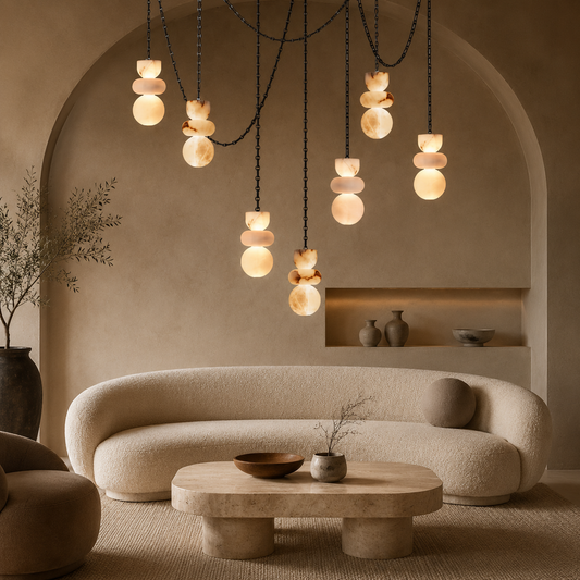 Modern Marble 3-Light Chandelier