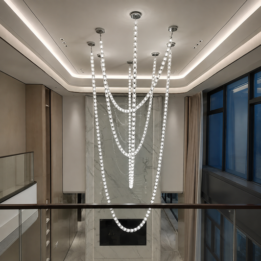 Modern Crystal 50-Light Chandelier, 23.6 inch