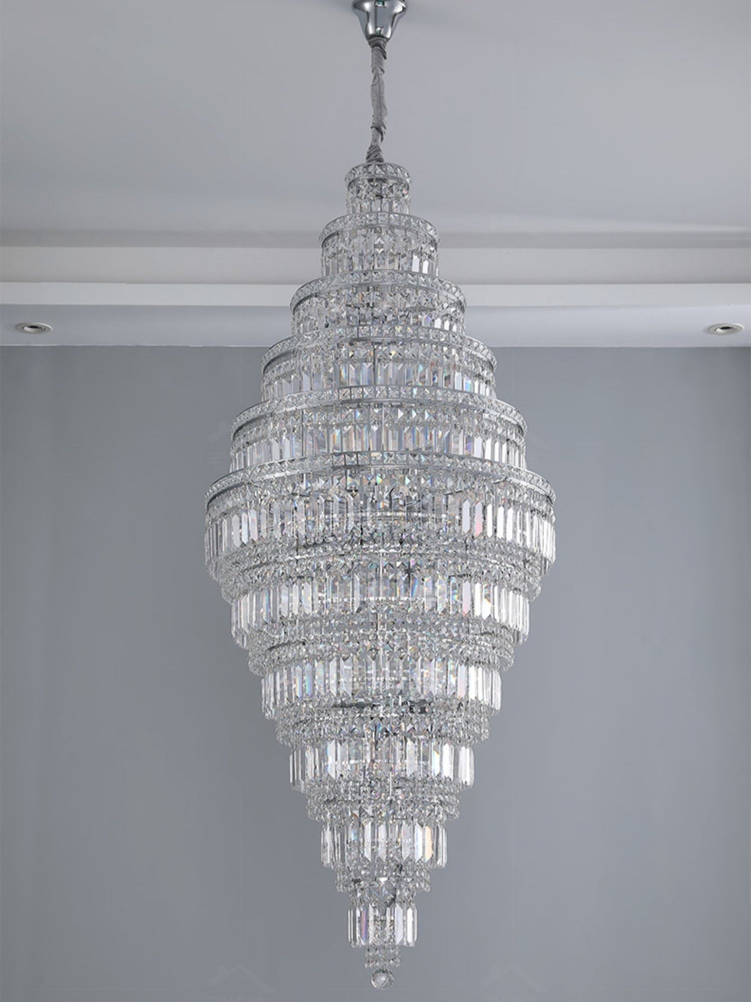 Lamer Lighting Grand Lumina Extra Large Round Crystal Chandelier - Background Shot