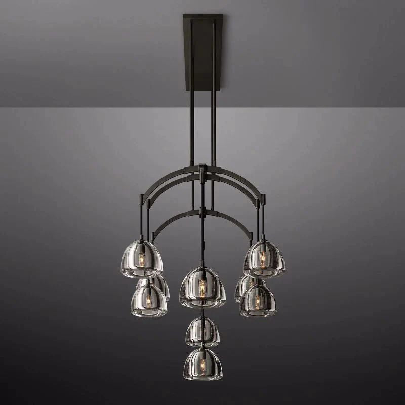 Crescent Linear Chandelier 54'' - lamerlighting