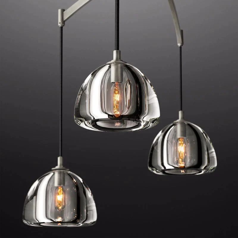 Crescent Linear Chandelier 54'' - lamerlighting
