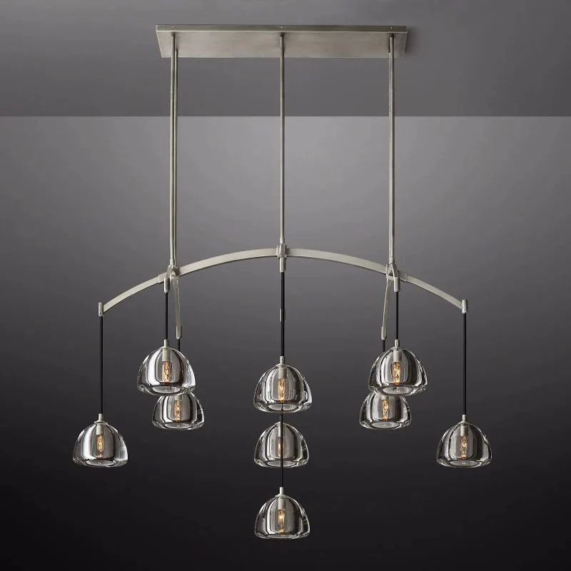 Crescent Linear Chandelier 54'' - lamerlighting