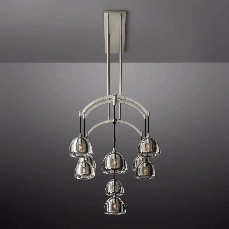 Crescent Linear Chandelier 54'' - lamerlighting