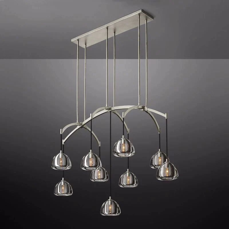 Crescent Linear Chandelier 54'' - lamerlighting