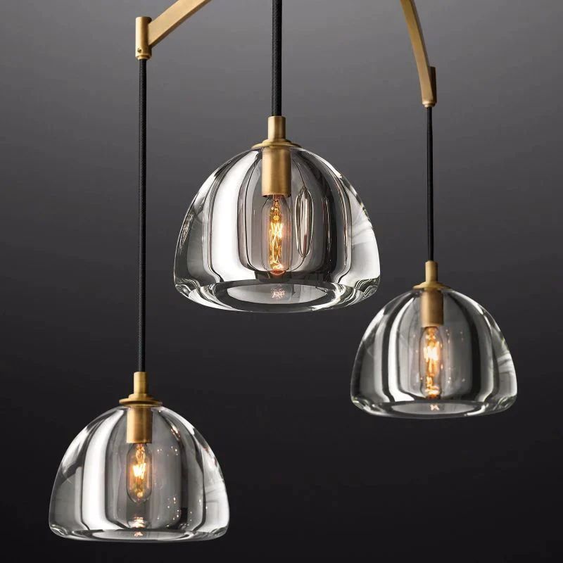 Crescent Linear Chandelier 54'' - lamerlighting