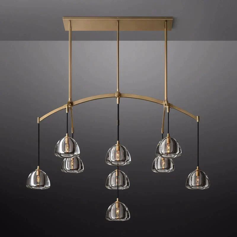Crescent Linear Chandelier 54'' - lamerlighting