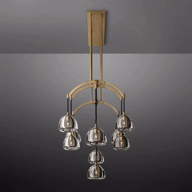 Crescent Linear Chandelier 54'' - lamerlighting