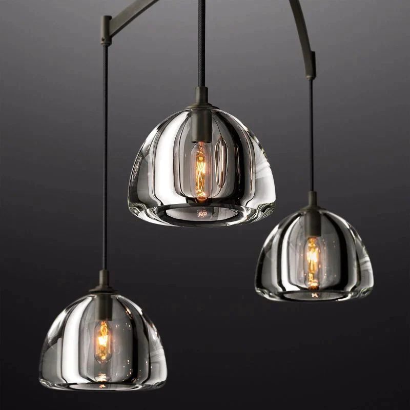 Crescent Linear Chandelier 54'' - lamerlighting