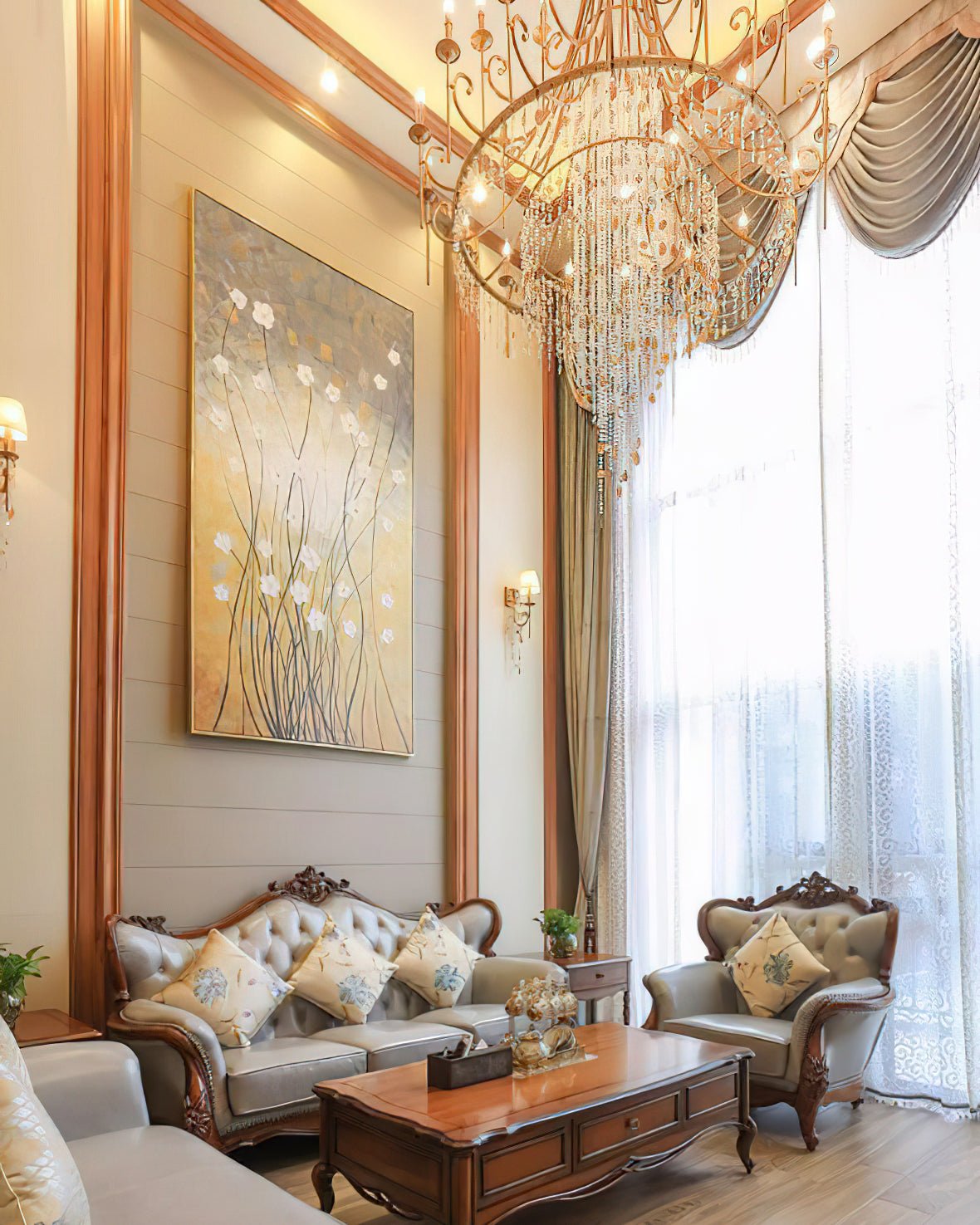 Tatum Lux Shell Crystal Chandelier | Lamer Lighting (17)
