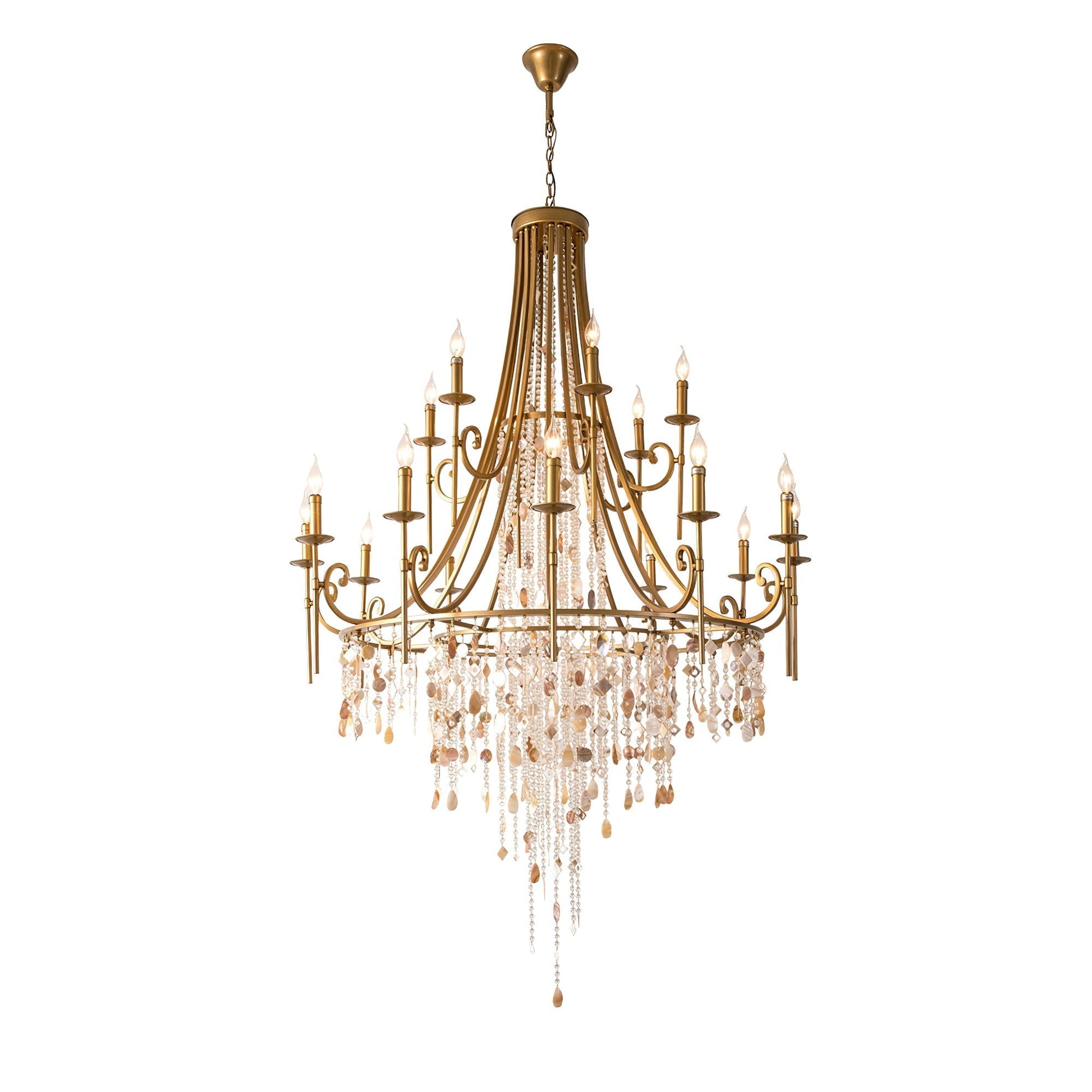 Tatum Lux Shell Crystal Chandelier | Lamer Lighting (10)