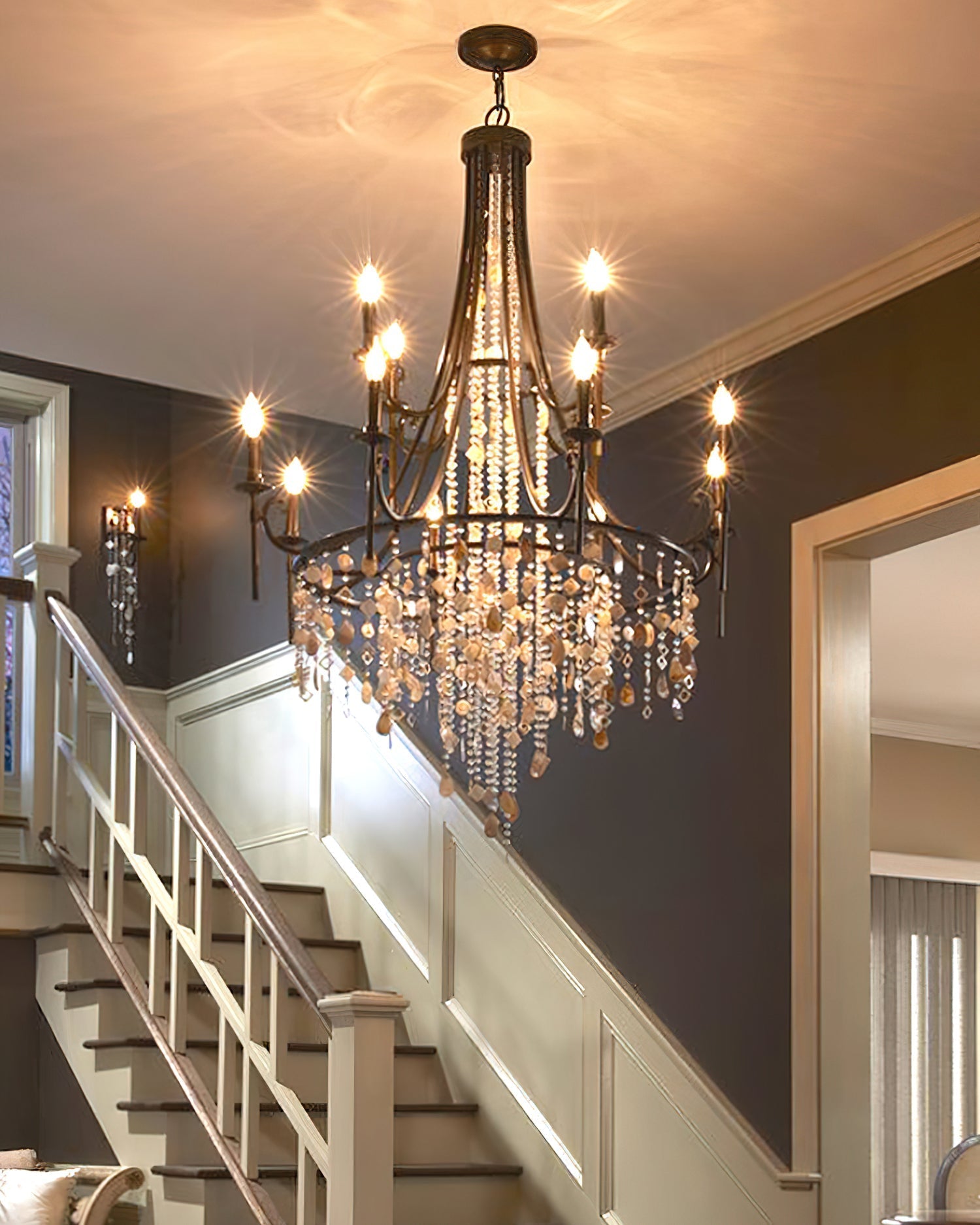 Tatum Lux Shell Crystal Chandelier | Lamer Lighting (9)