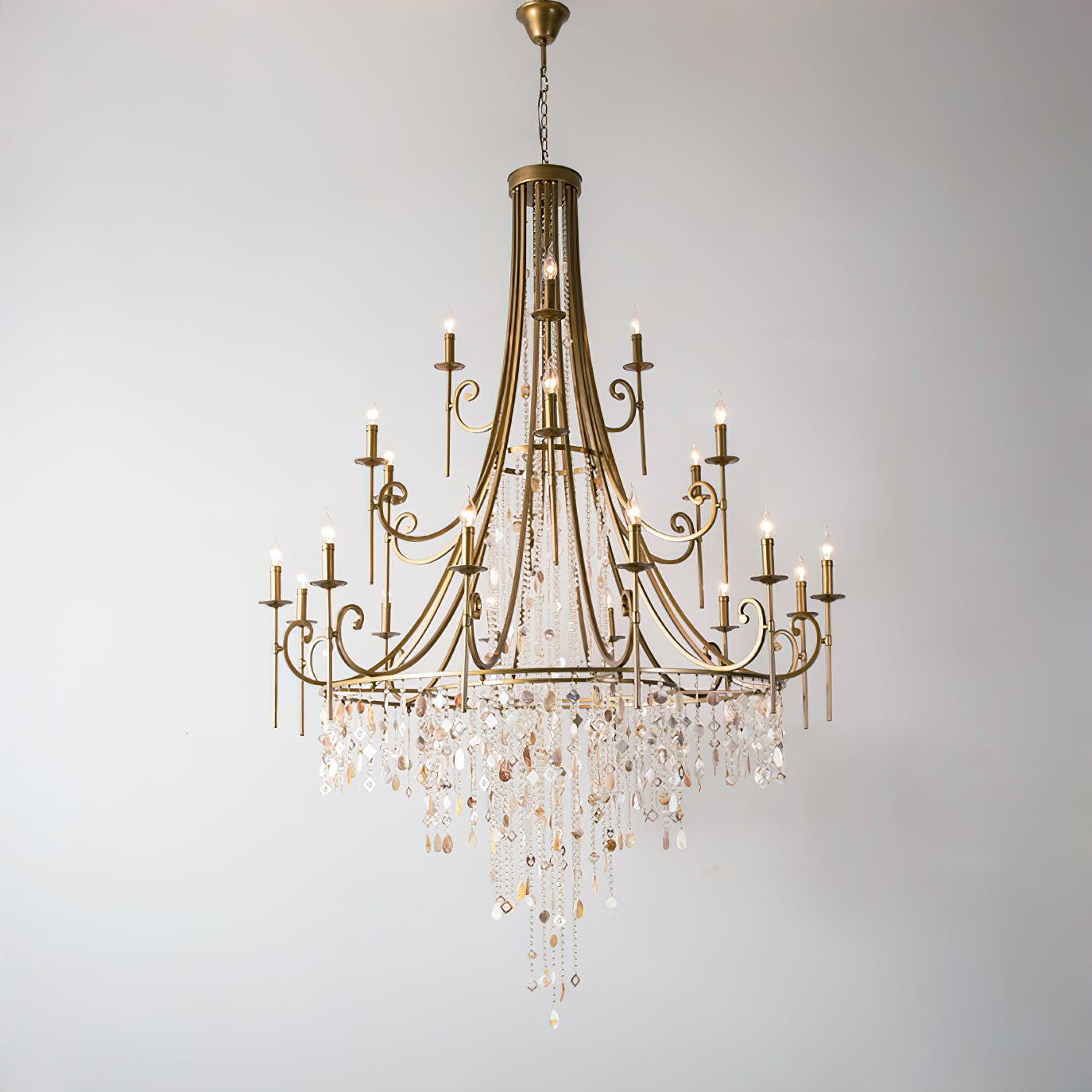 Tatum Lux Shell Crystal Chandelier | Lamer Lighting (23)
