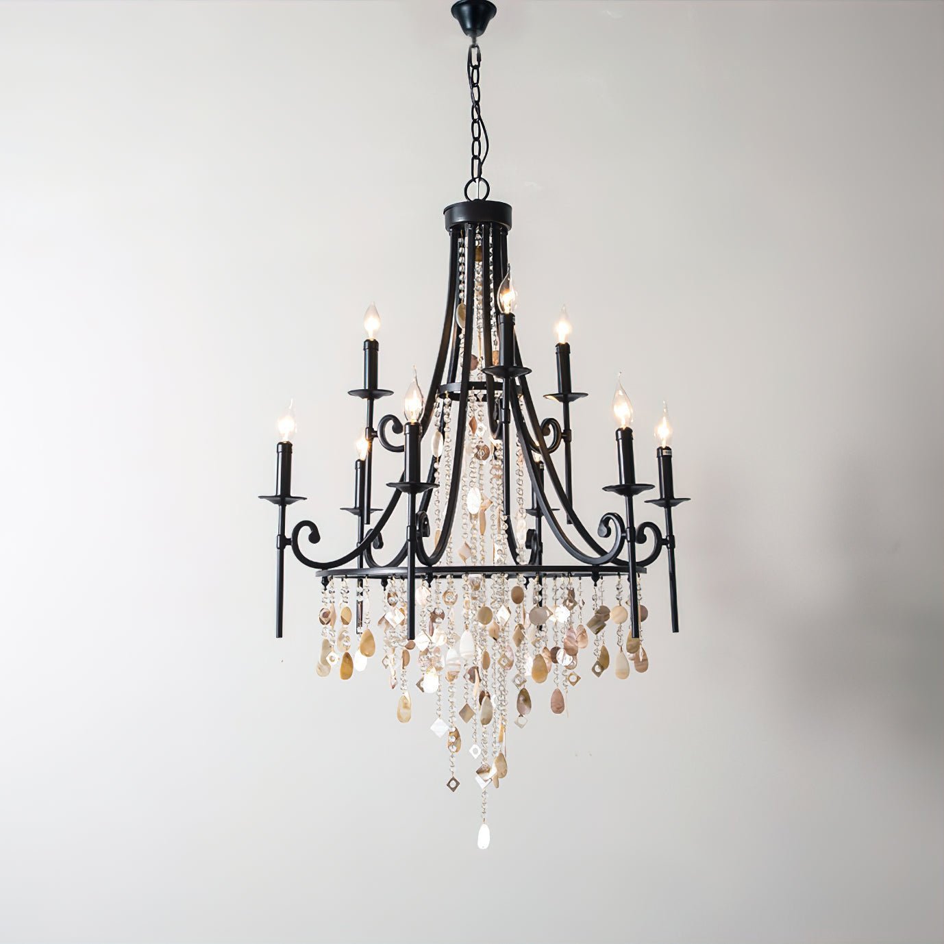 Tatum Lux Shell Crystal Chandelier | Lamer Lighting (13)