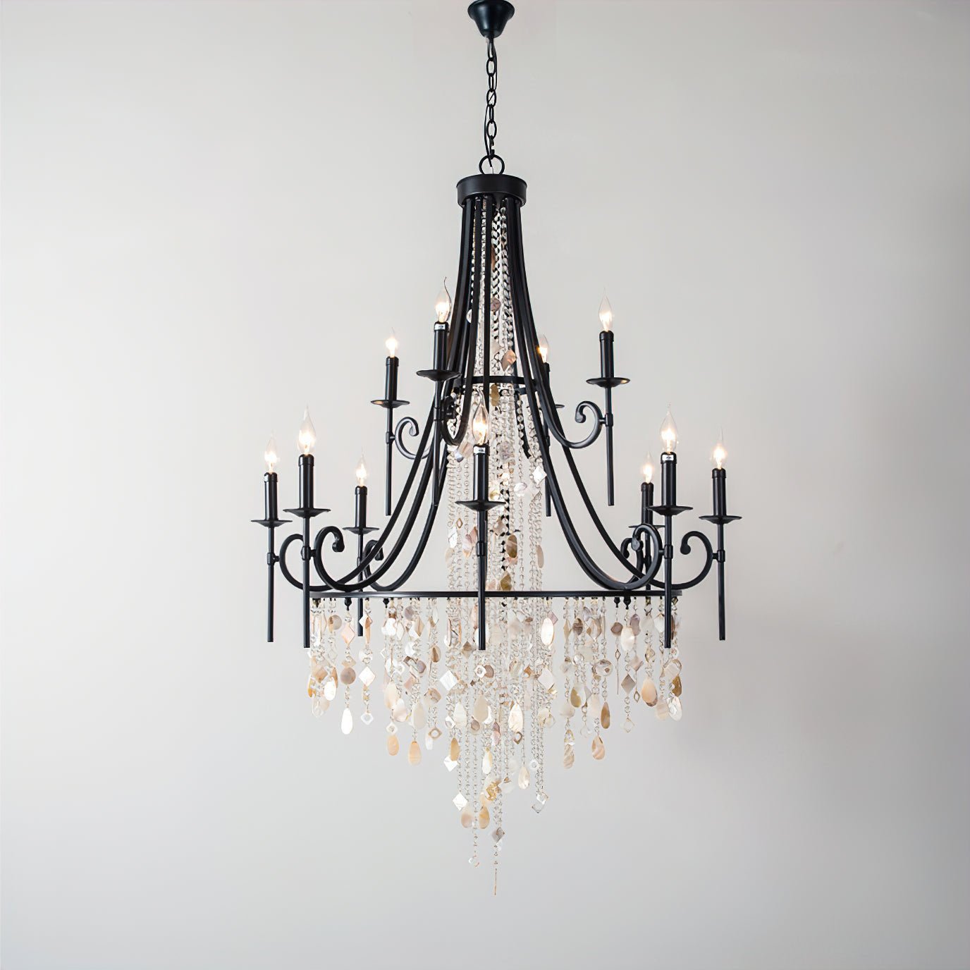 Tatum Lux Shell Crystal Chandelier | Lamer Lighting (14)