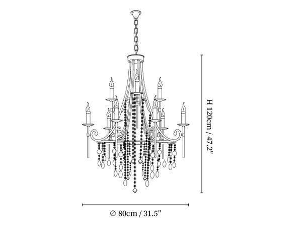 Tatum Lux Shell Crystal Chandelier | Lamer Lighting (24)