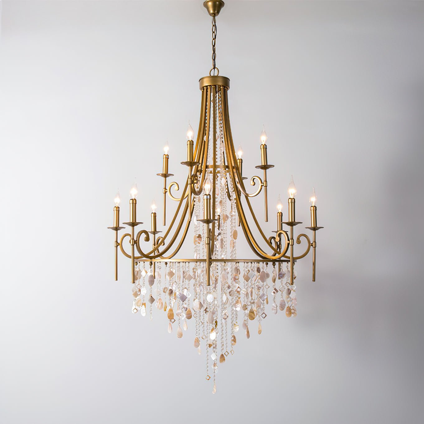 Tatum Lux Shell Crystal Chandelier | Lamer Lighting (15)