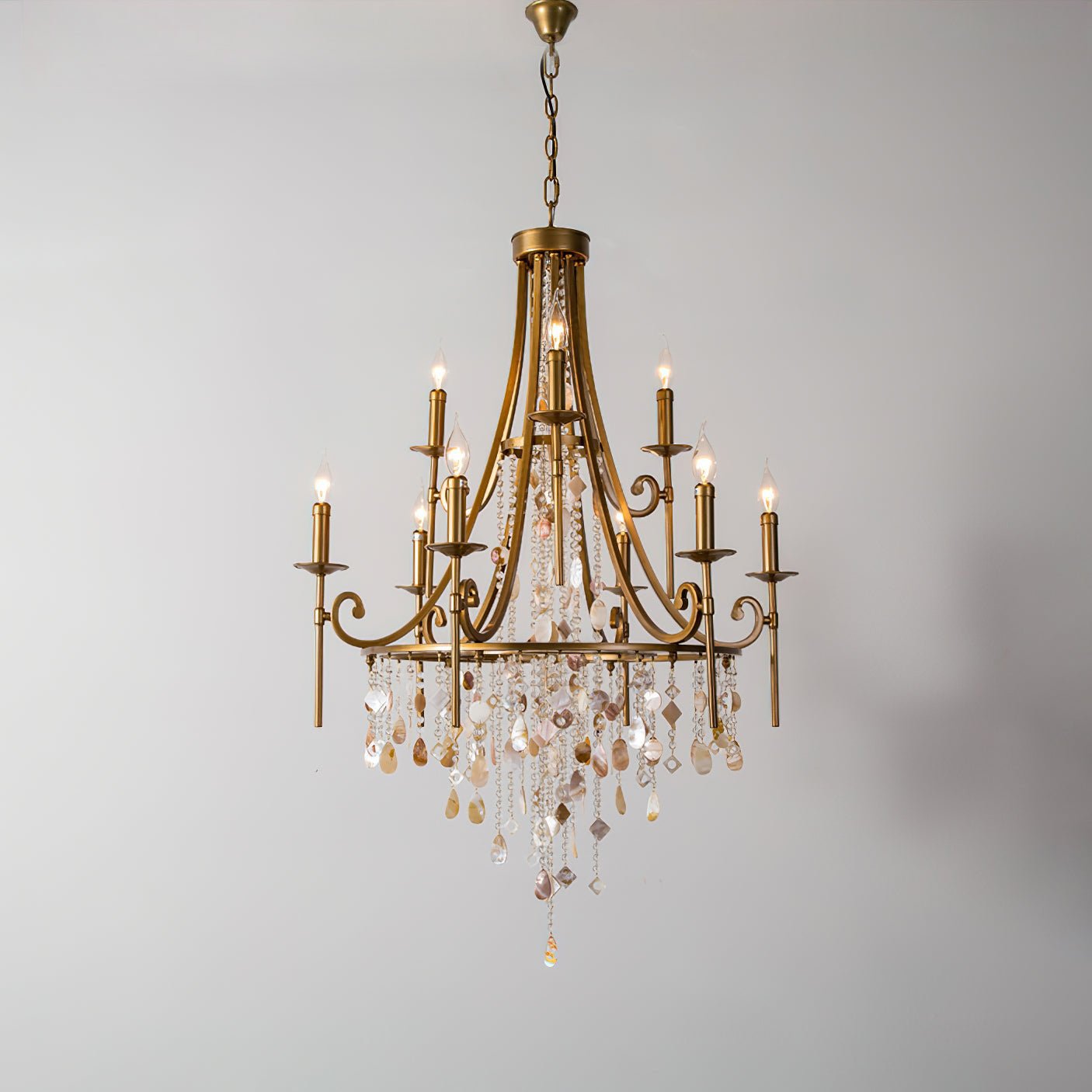 Tatum Lux Shell Crystal Chandelier | Lamer Lighting (16)