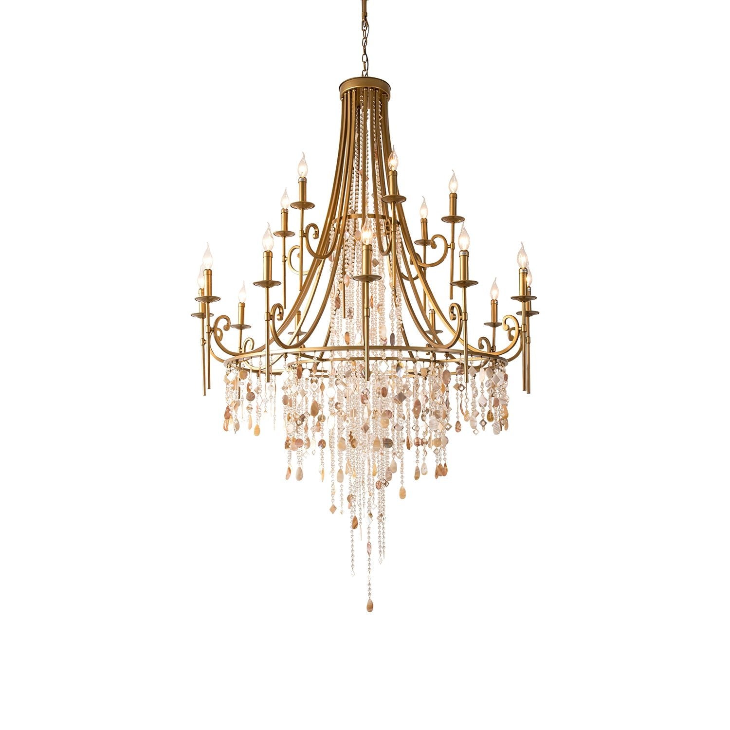 Tatum Lux Shell Crystal Chandelier | Lamer Lighting (3)