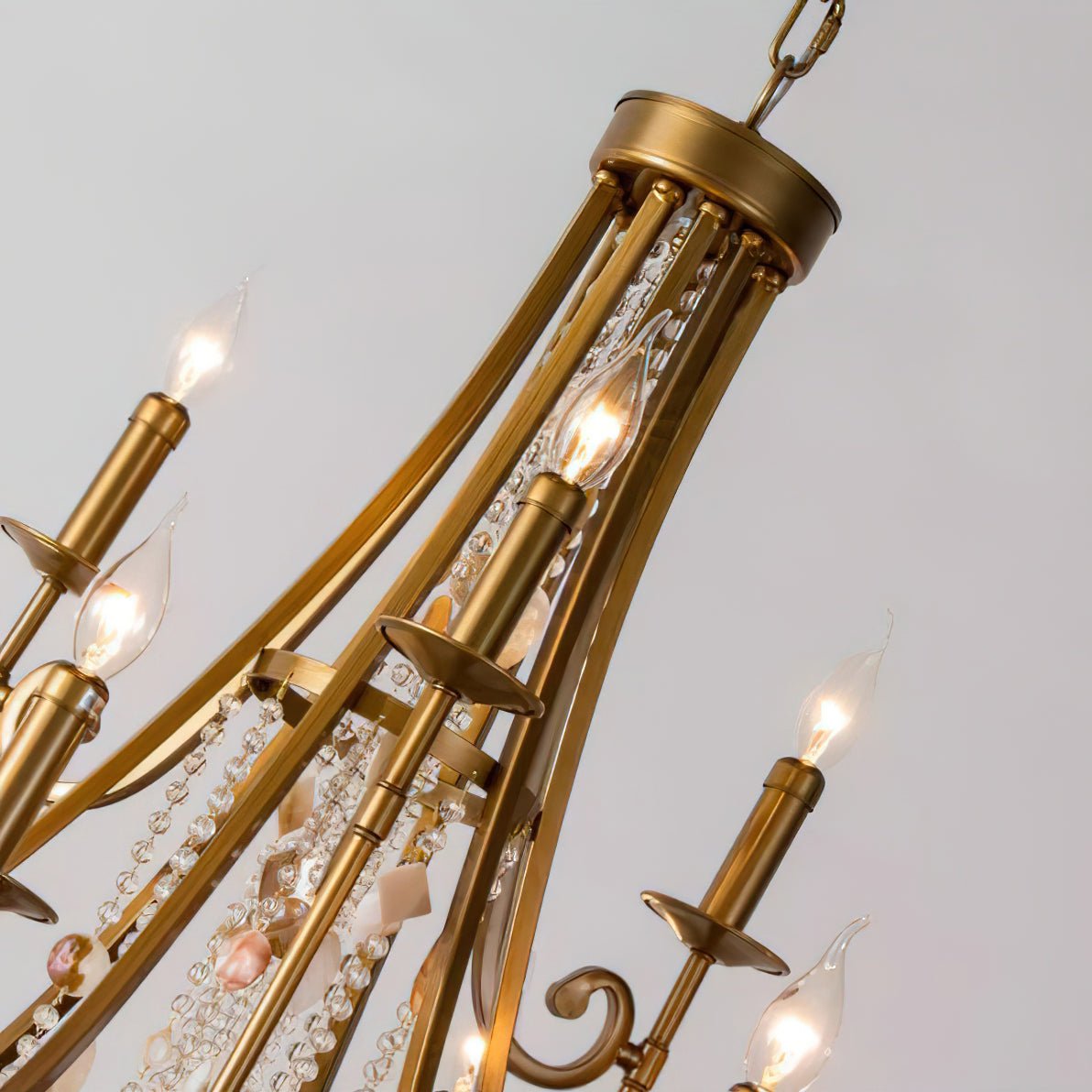 Tatum Lux Shell Crystal Chandelier | Lamer Lighting (19)