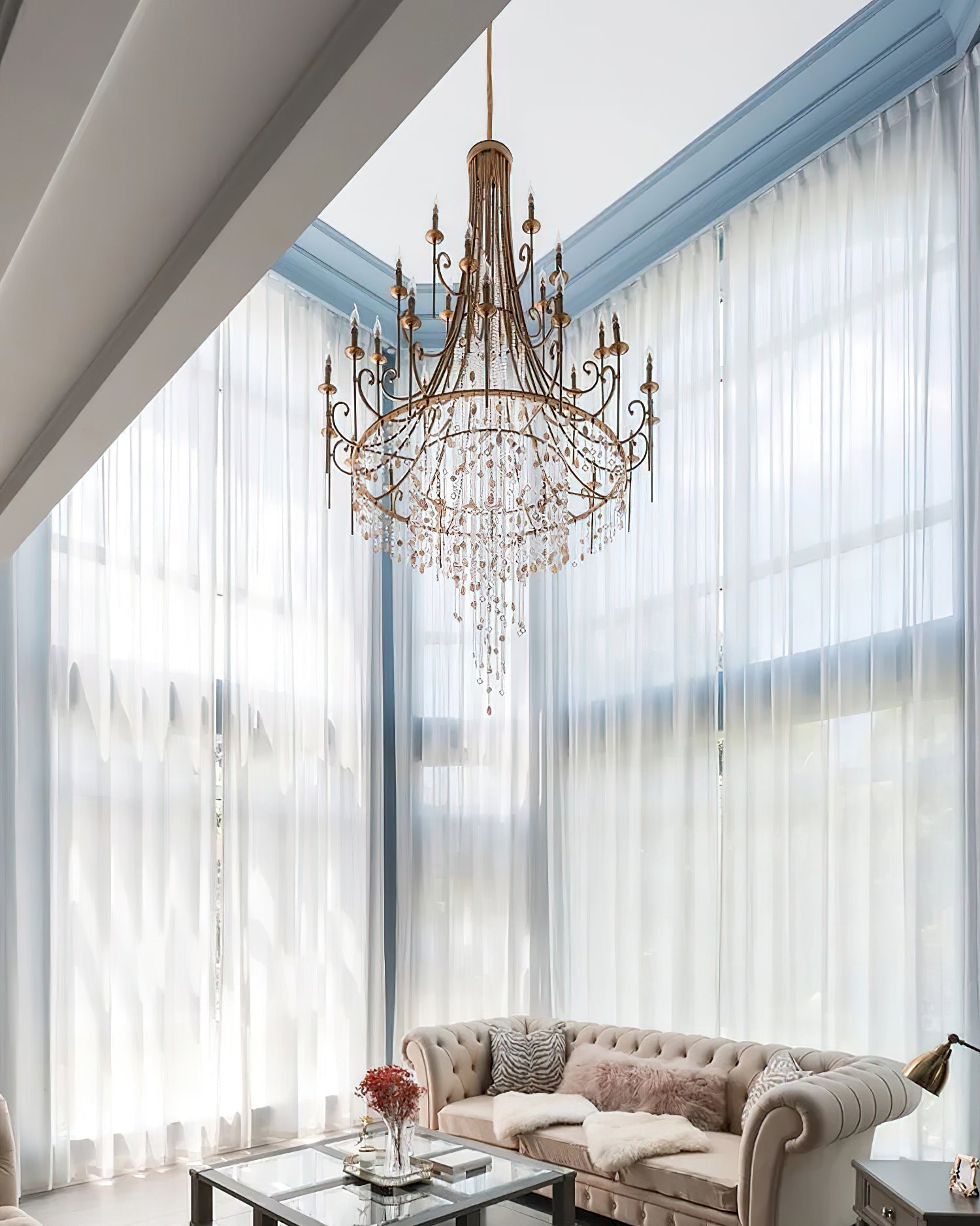 Tatum Lux Shell Crystal Chandelier | Lamer Lighting (7)