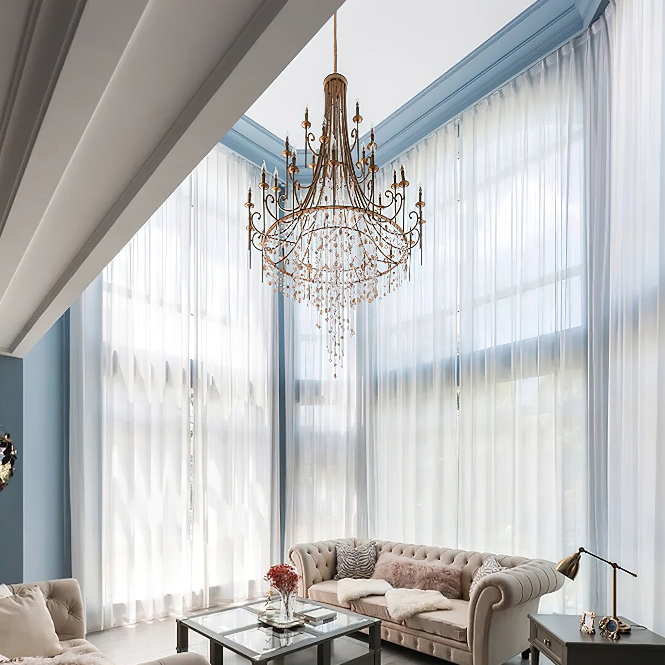 Tatum Lux Shell Crystal Chandelier | Lamer Lighting (20)