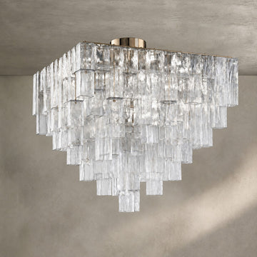 Crystara Square Flush Mount Chandelier