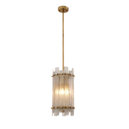 Lamer Lighting Veridian Column Brass Pendant Light - Background Shot