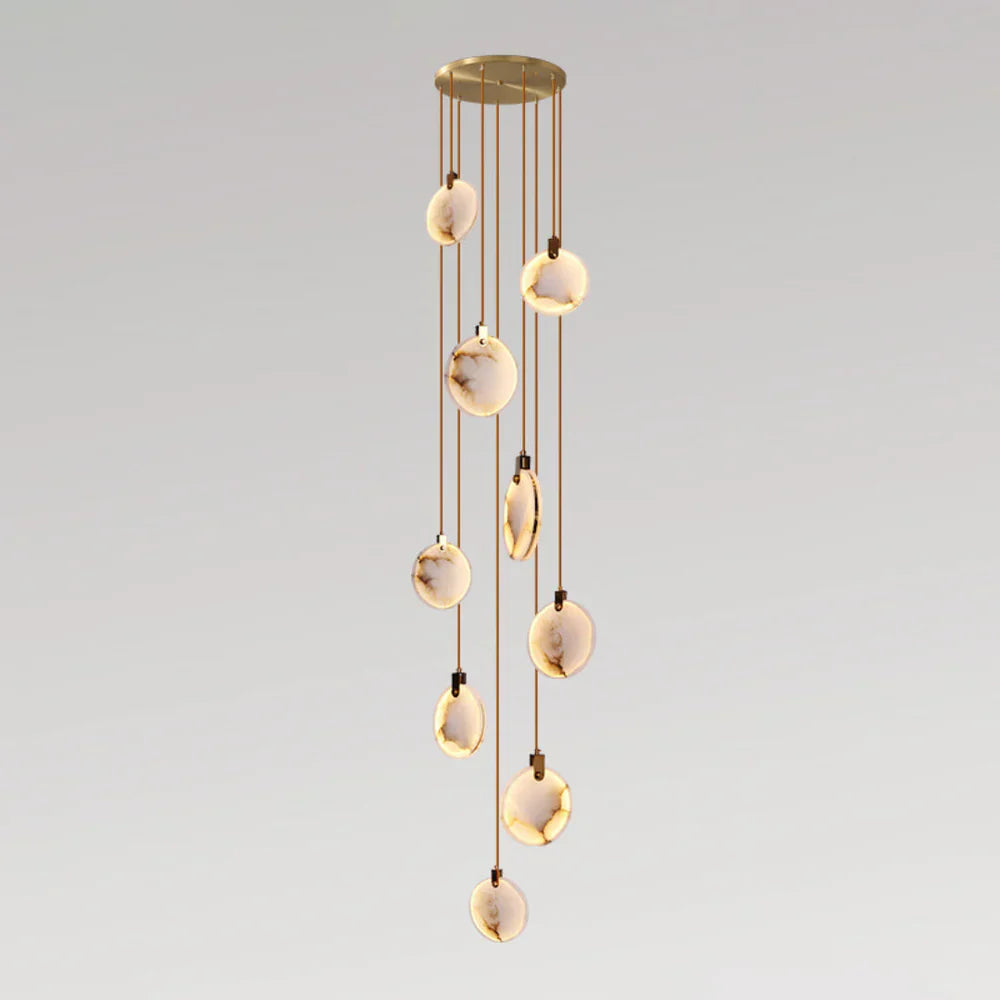 Lamer Lighting Aura Marble Multi-Light Pendant Chandelier - Background Shot
