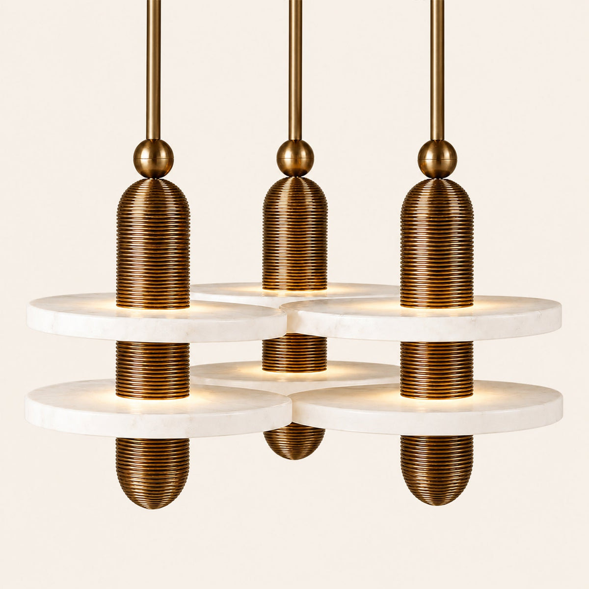 Median Alabaster Mono 4 Pendants