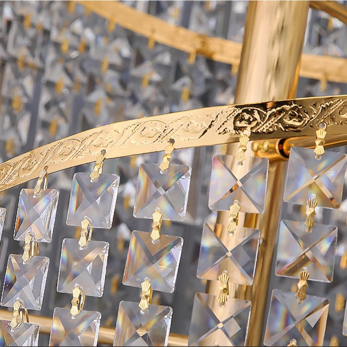 Lamer Lighting Grand Lumina Round Crystal Chandelier - Background Shot