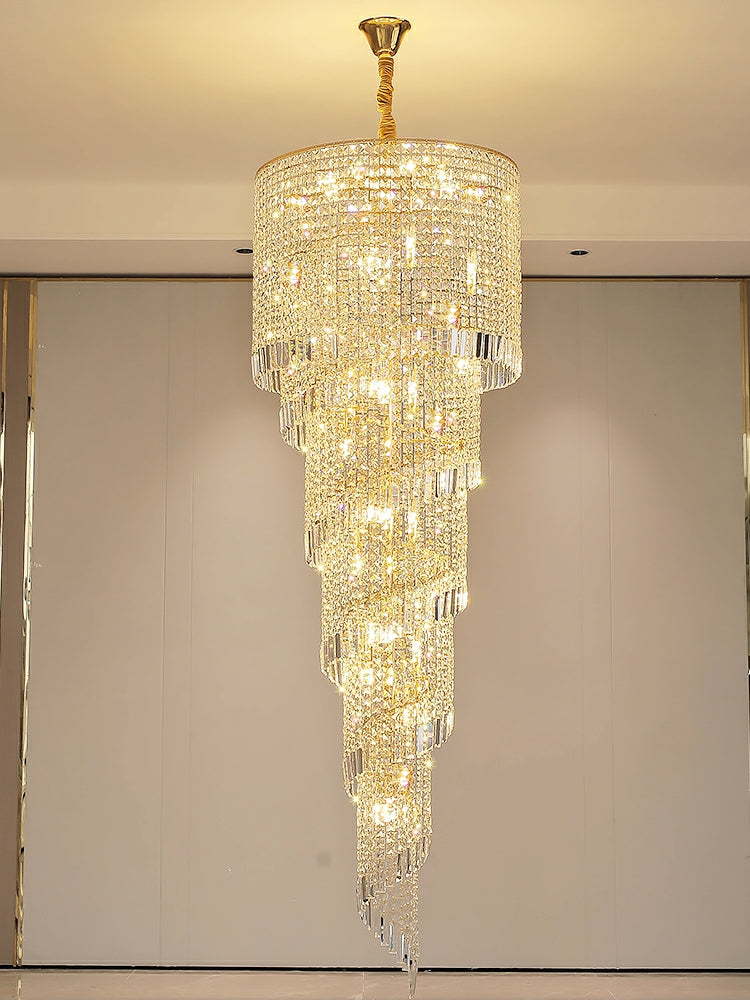 Lamer Lighting Grand Lumina Round Crystal Chandelier - Background Shot