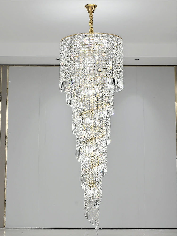 Lamer Lighting Grand Lumina Round Crystal Chandelier - Background Shot
